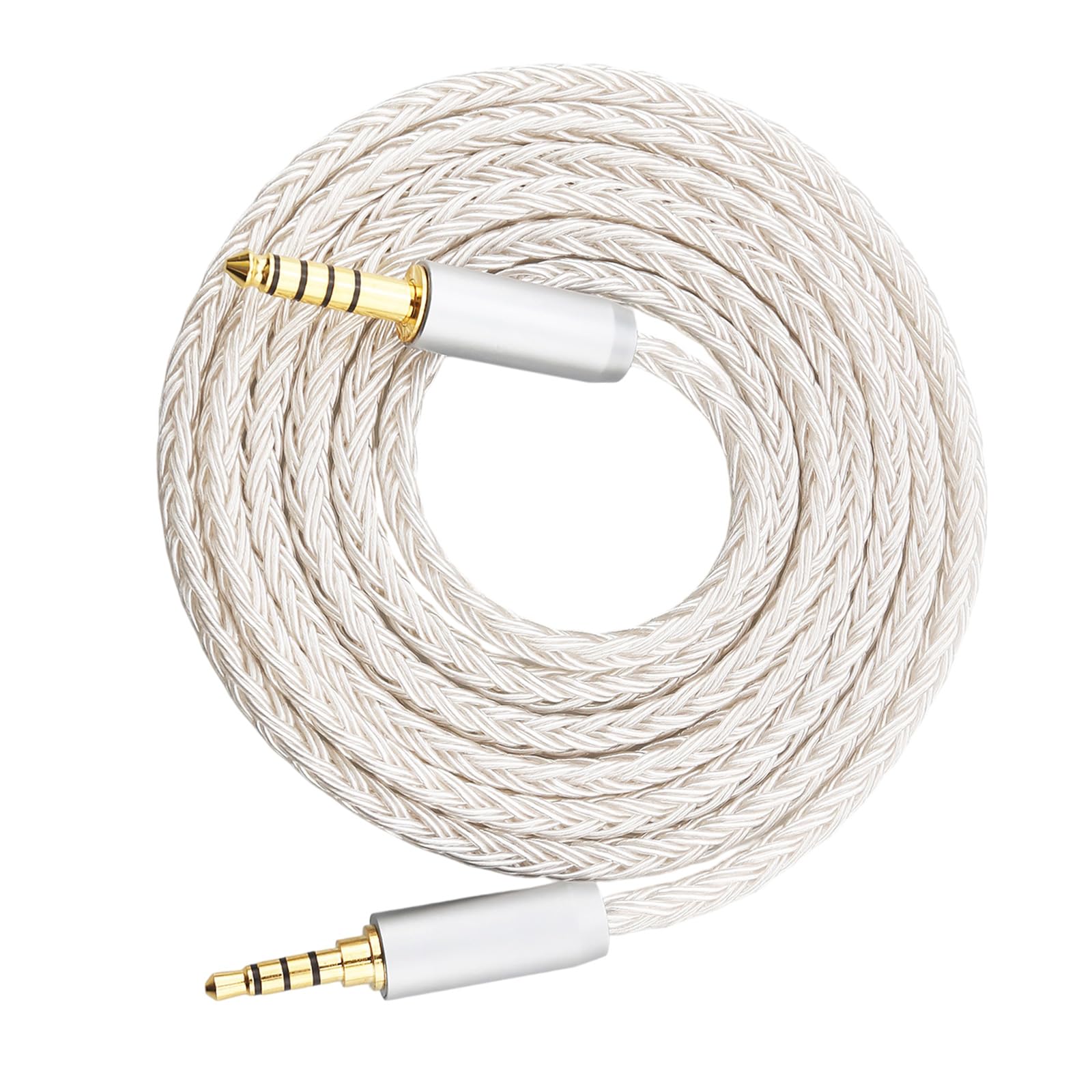 Cable de auriculares equilibrado de cobre chapado en plata de 4,4 mm para auriculares MDR 1A MDR-1A1000 XM3 XM4 XM5 de 16 núcleos