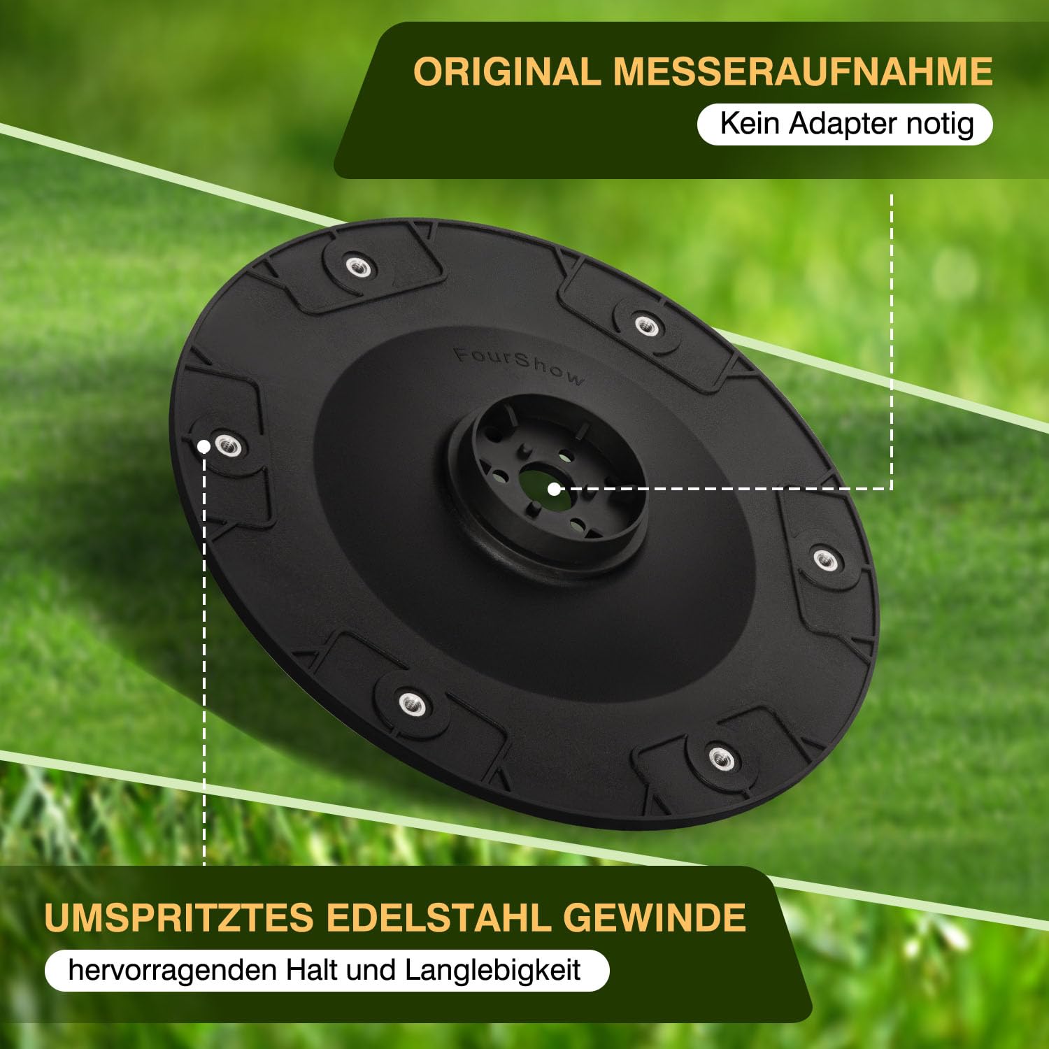 【Schneiden Sie Effizienter】Messerteller + 6 Stück Ersatzmesser Kompatibel für Husqvarna Für G3-P15,Automower 305,310,315,315x,405,410,415x,435,535 AWD Serie Messerscheibe Trennschreibe Mähroboter - 3