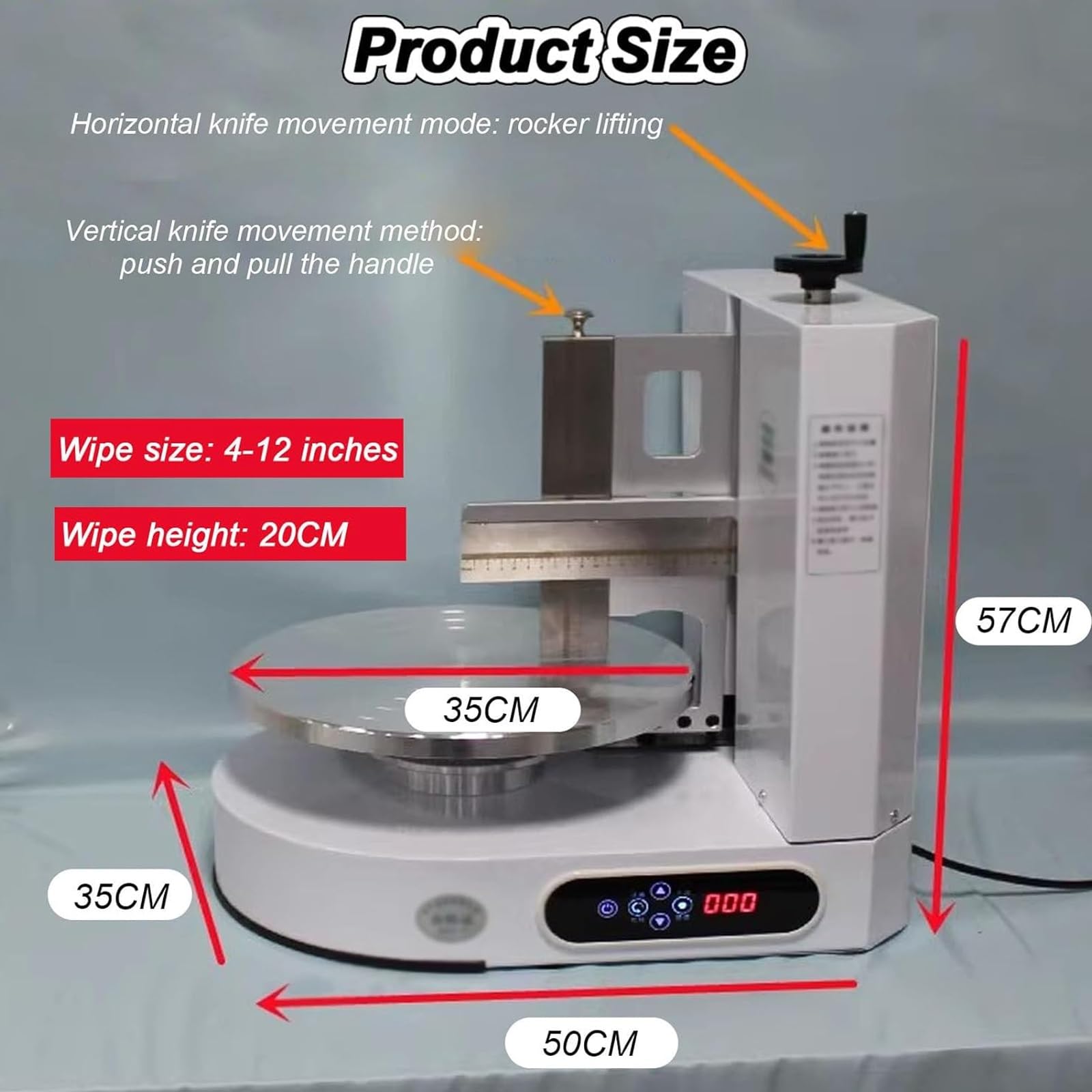 Elektrische Kuchenglasur-Glättmaschine, Automatisches Dessert-Beschichtungswerkzeug, geräuschloser Drehteller mit einem Klick-Start zum Backen und Dekorieren von Kuchen