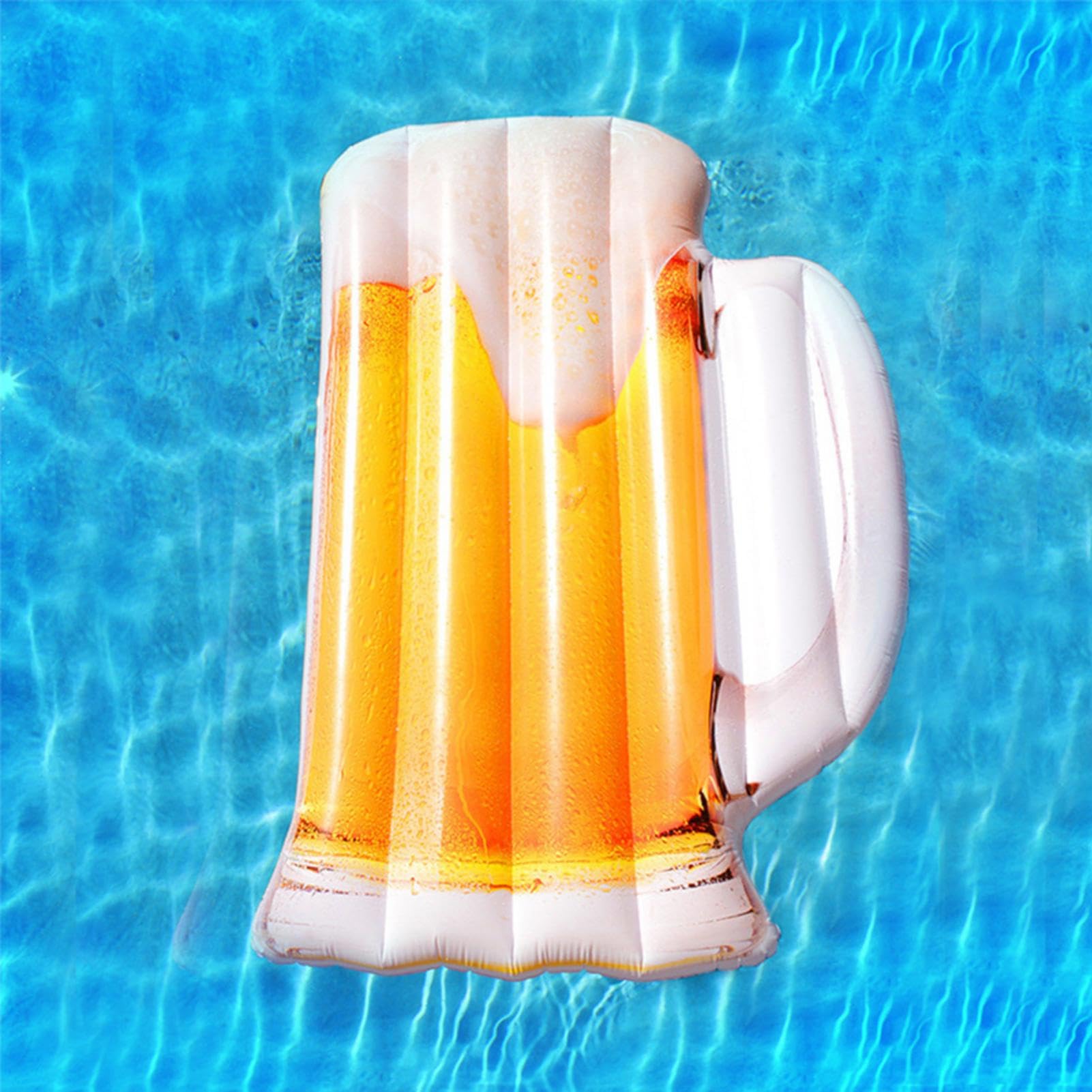Bier geformtes schwimmendes Bett - Hängemattenliege für Pool & | Aufblasbares Wasserschwimmschwimmflogen, Awal Air Matratze Lounge Möbel, tragbarer Entspannungslieder, bequemes Sommerschwimmerg