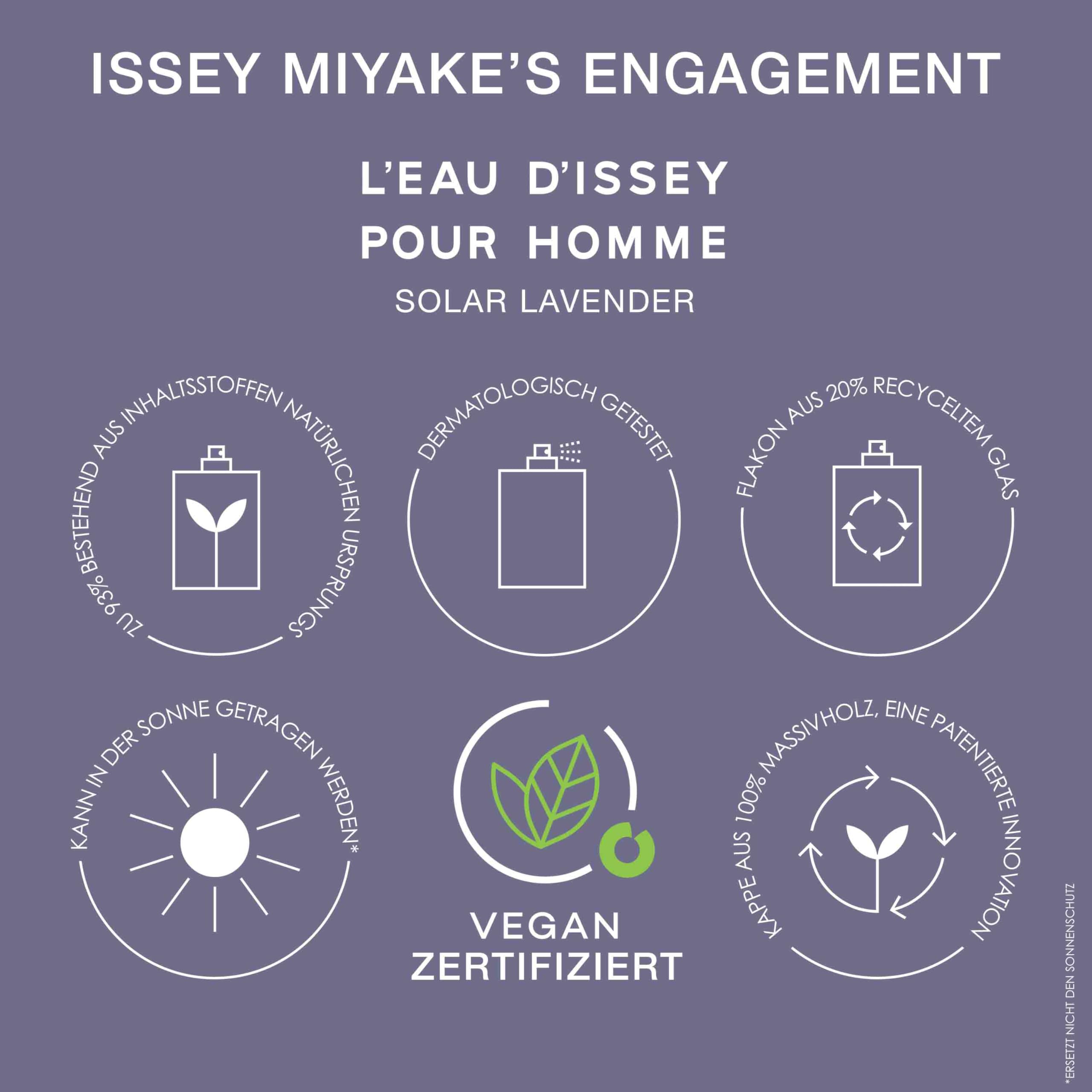 Issey Miyake - L'Eau d'Issey pour Homme Solar Lavender Eau de Toilette Intense – Holzig-aromatisches Herrenparfüm mit Lavendel und Zedernholz-Akkord – Herrendüfte in verschiedenen Größen erhältlich.