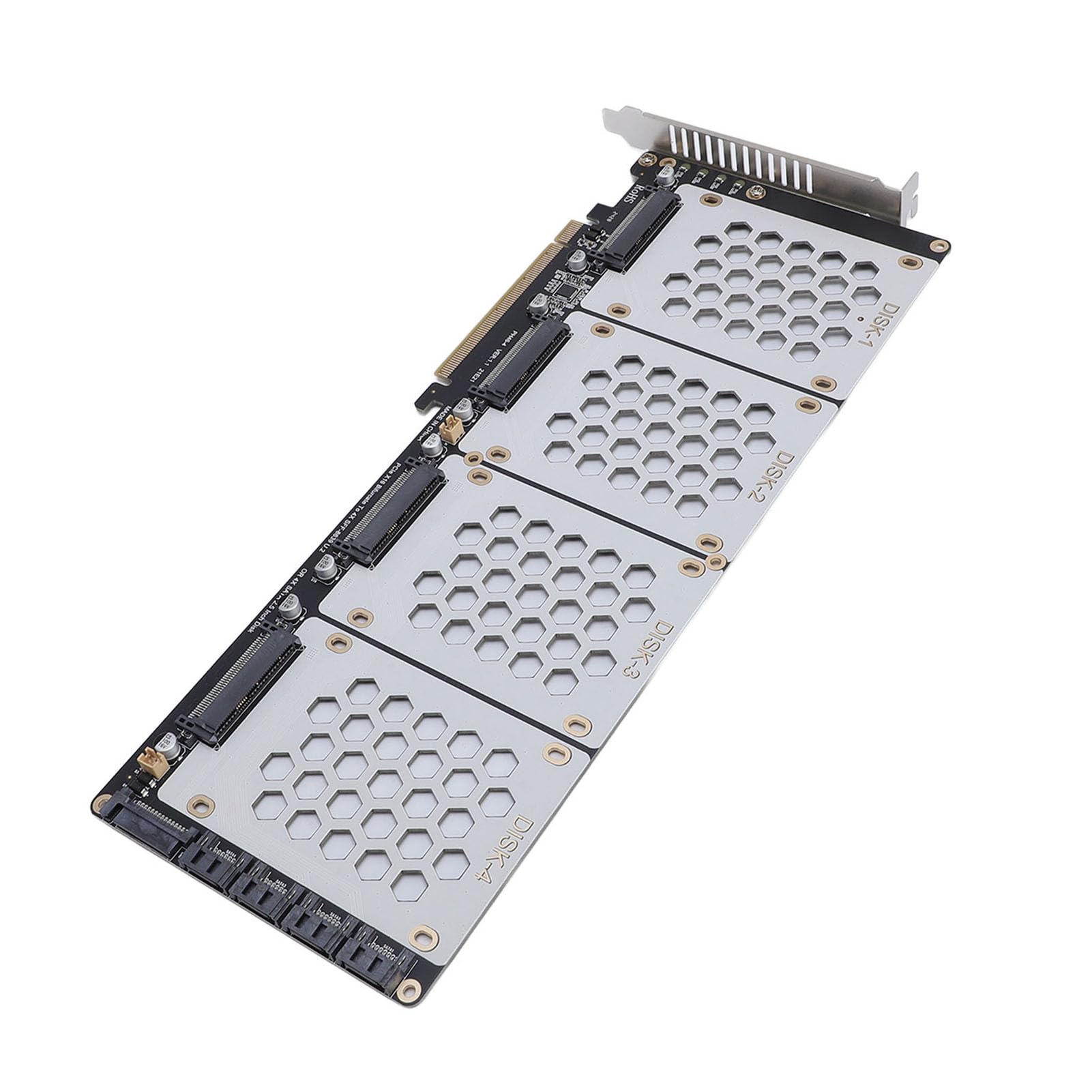 Annadue Adapter U.2 NVMe na PCIe 4.0 X8 SFF 8639, Wewnętrzny Konwerter Dysku Twardego SSD do Stacjonarnej Stacji Roboczej, Karta rozszerzeń Pamięci Komputera 2,5 Cala