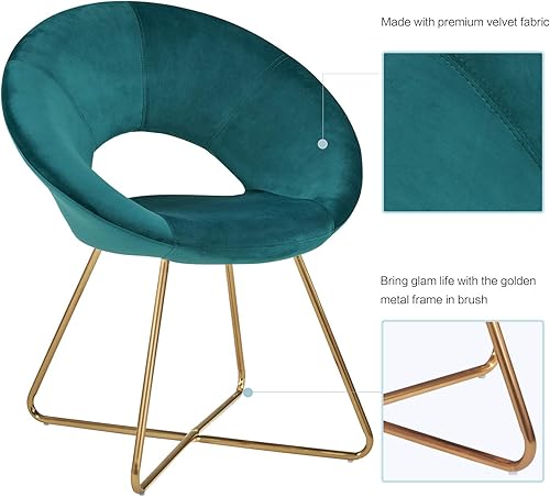 Miniatura 5 de Duhome. - Sillas con diseño moderno de mediados de siglo, para el comedor y la sala de estar, con patas de metal negras industriales, 1 unidad.