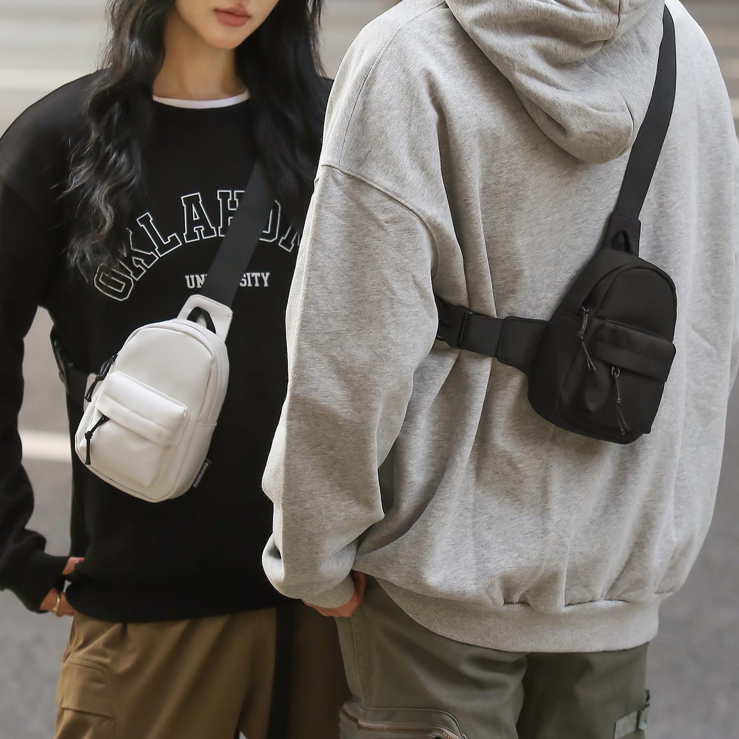 Peicees Small Crossbody Bag Purse For Men Womens Mini Sling Bag Chest Backpack Phone Holder Water-Resistant - Image 6