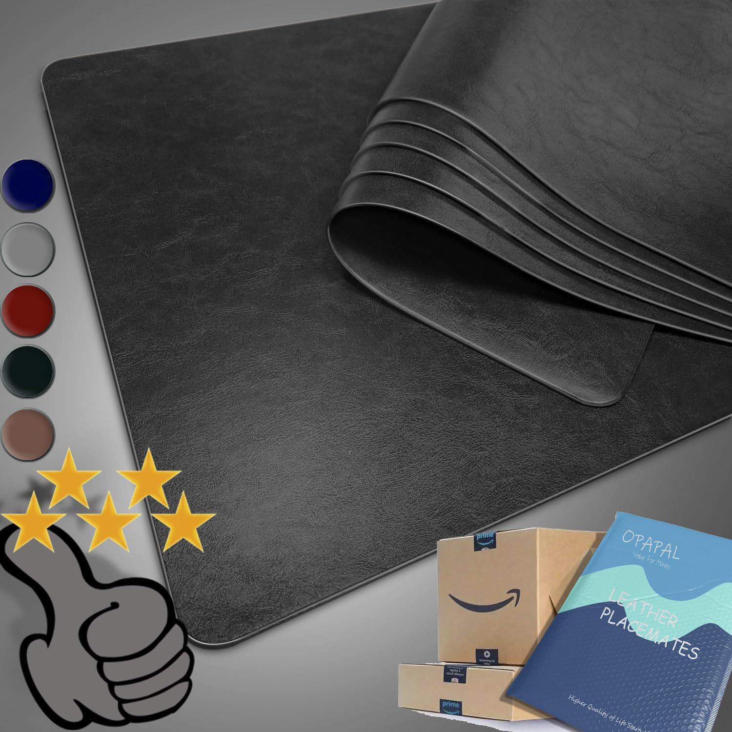 Ensemble De 4 Sets De Table En Cuir, Faciles à Nettoyer, Résistants à