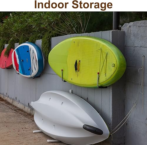 Miniatura 6 de PATIKIL Estantes de almacenamiento para kayak, gancho para kayak de 15 pulgadas, soporte de pared, paquete de 4 ganchos de almacenamiento de garaje