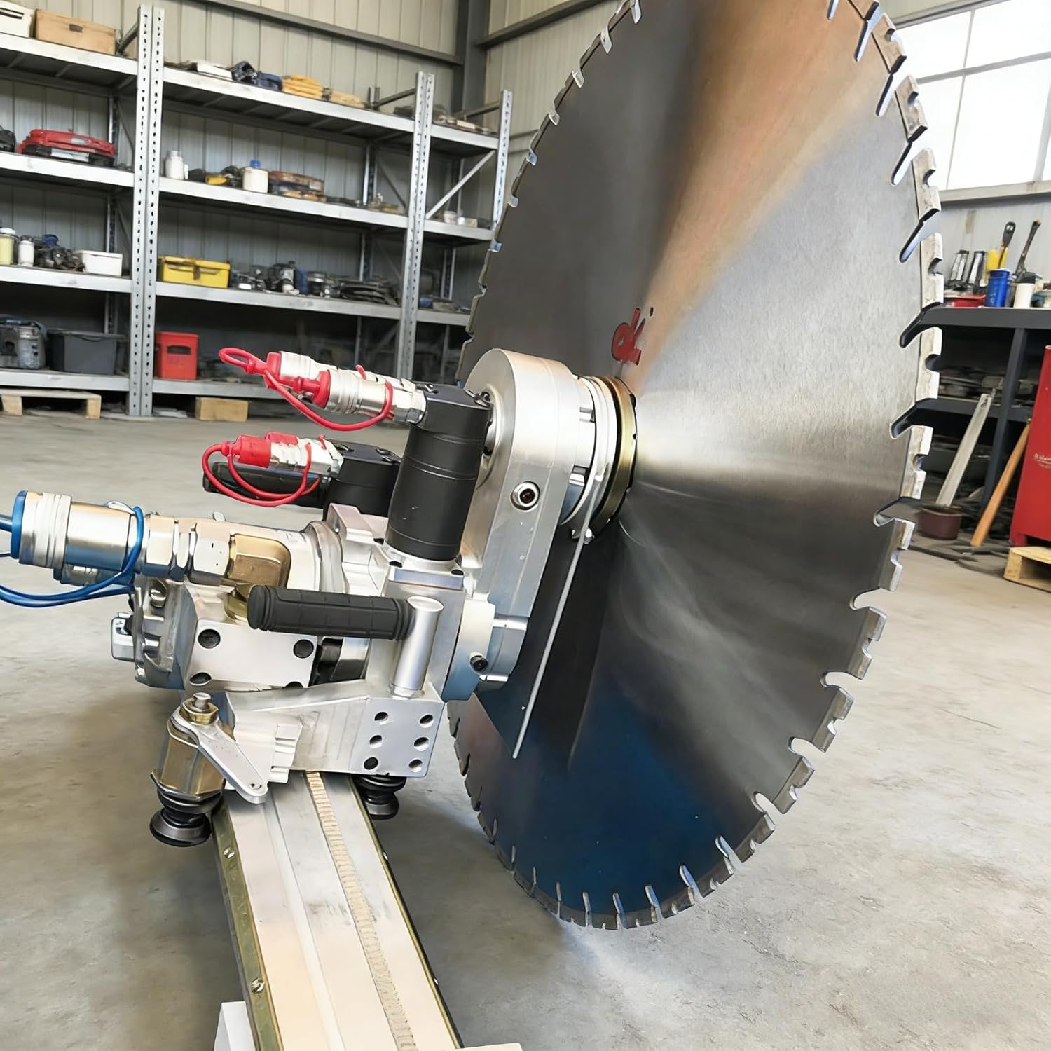 Professional Hydraulic Concrete Wall Cutting Machine with Track Saw Kit, Fully Automatic Electric Wall Saw for Reinforced Concrete Construction Projects