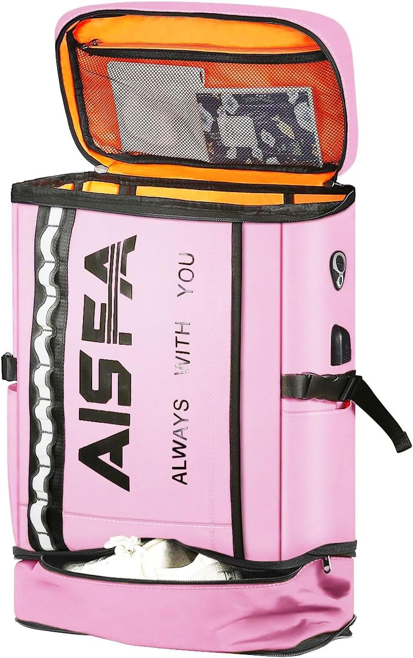 【色:ピンク】[AISFA] リュック メンズ リュックサック スクエア バック Amazon.co.jp: [AISFA] リュック メンズ 防水 バックパックスクエア