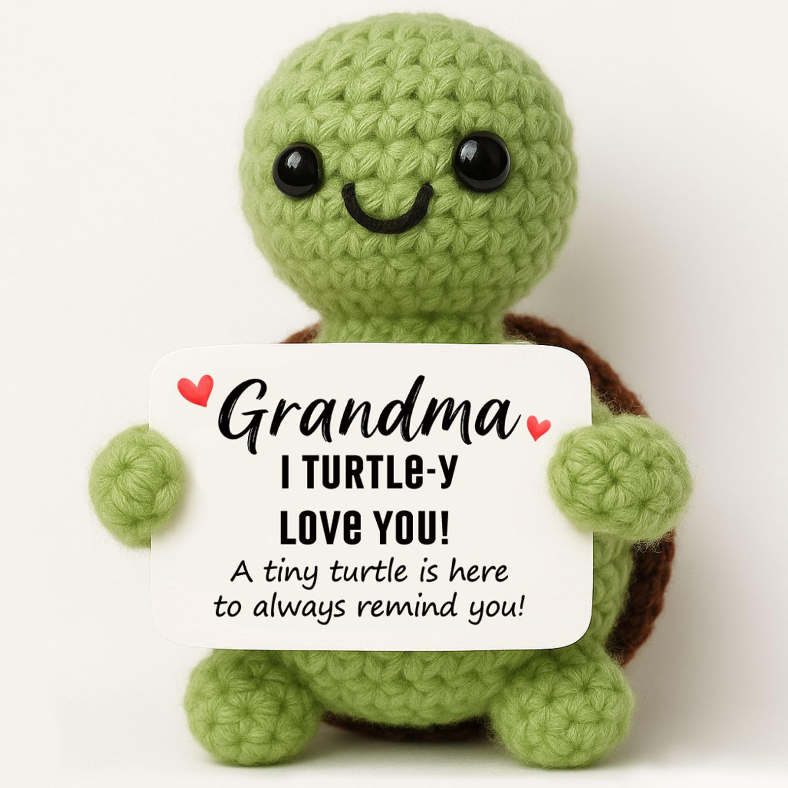 Tixlux Grandma Gifts, Handmade Crochet Positive Turtle, Grandmother Birthday Gifts, Good Luck | Emotional Support | Christmas | Birthday Present — image 1