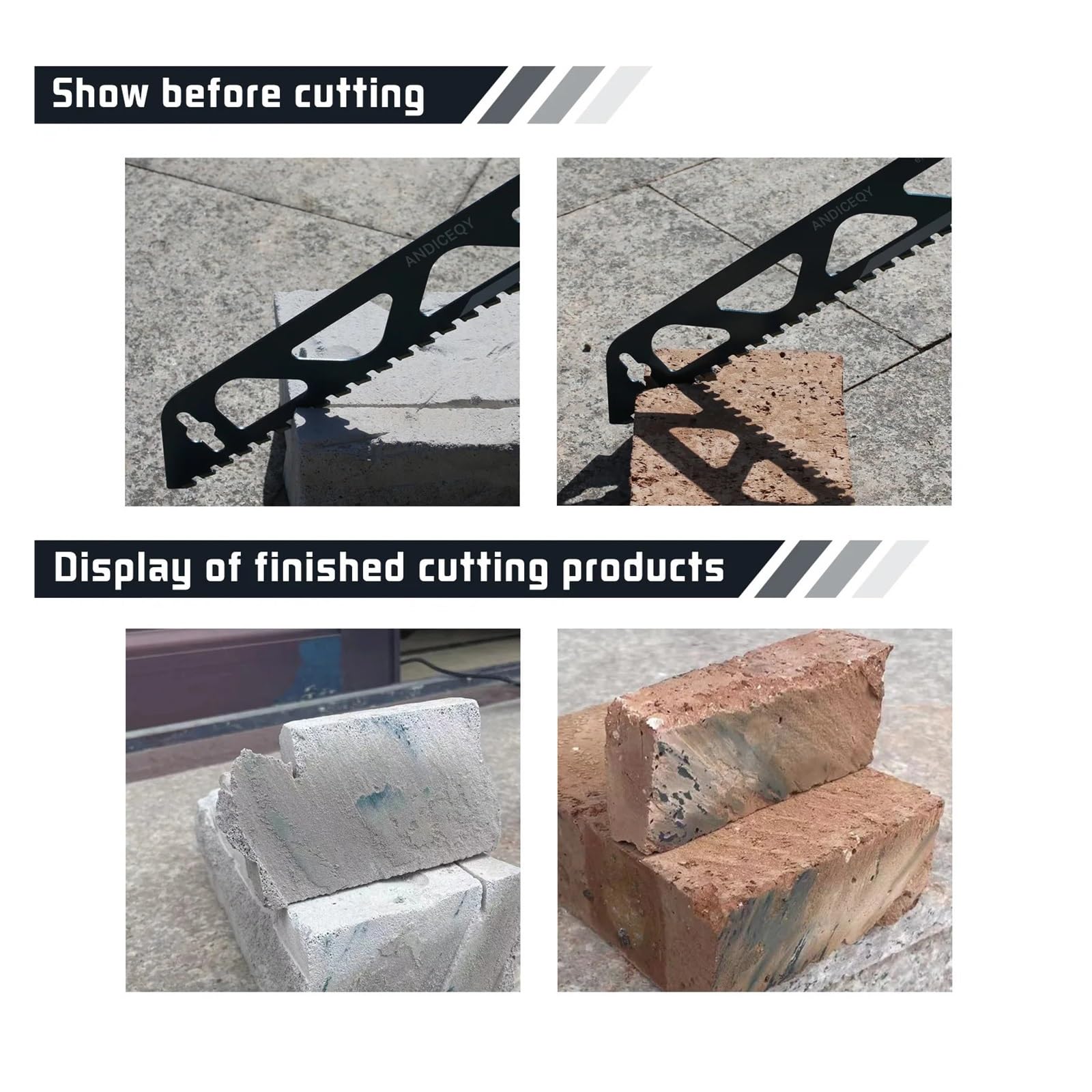 1 szt. Brzeszczot piły szablastej ze stopu do cięcia cegły bąbelkowej Pusty czerwony i blok betonowy za pomocą narzędzi ręcznych(4Pcs)