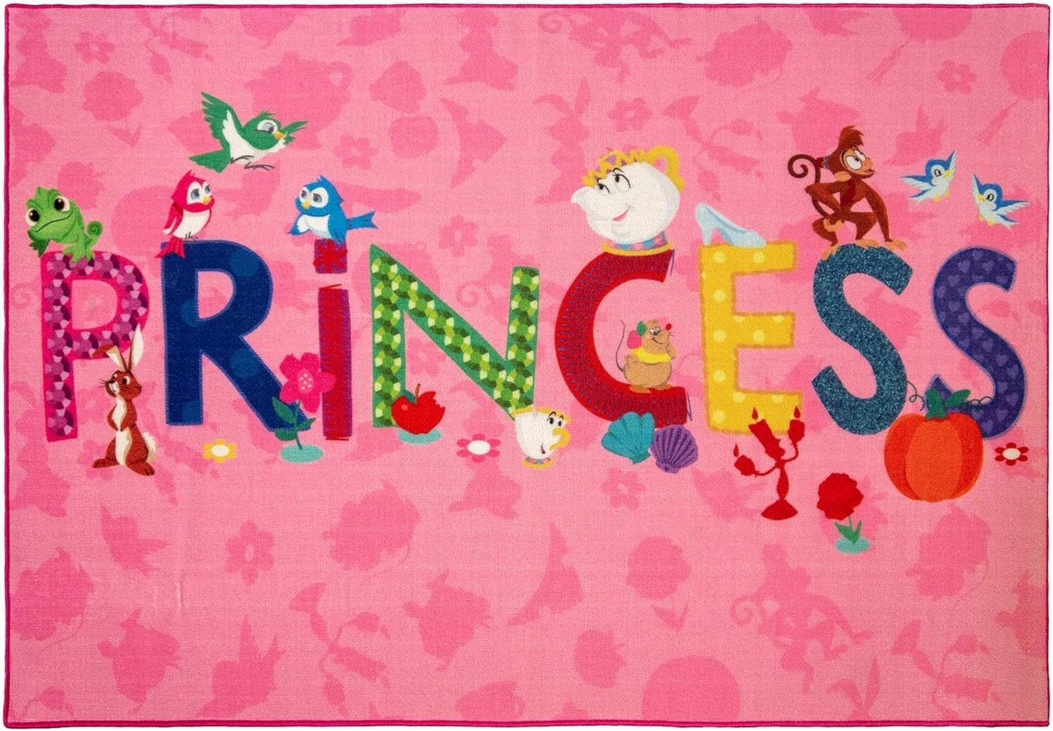 Gertmenian Disney Princesses Indoor Area Rug - 3x5 Small, Non-Slip, Ideal for Children in Bedroom, Game Room, Classroom, Nursery or Play Area - Princess Group, 19863