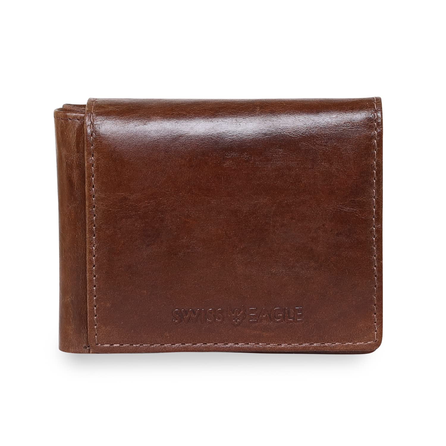 swiss eagle Leather Wallet For Men, Brown-picture-20