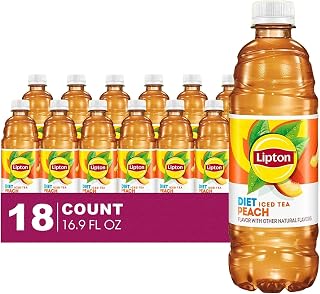 Diet 18-Pack Diet Peach Iced Black Tea Plastic Bottle 16.9 fl oz