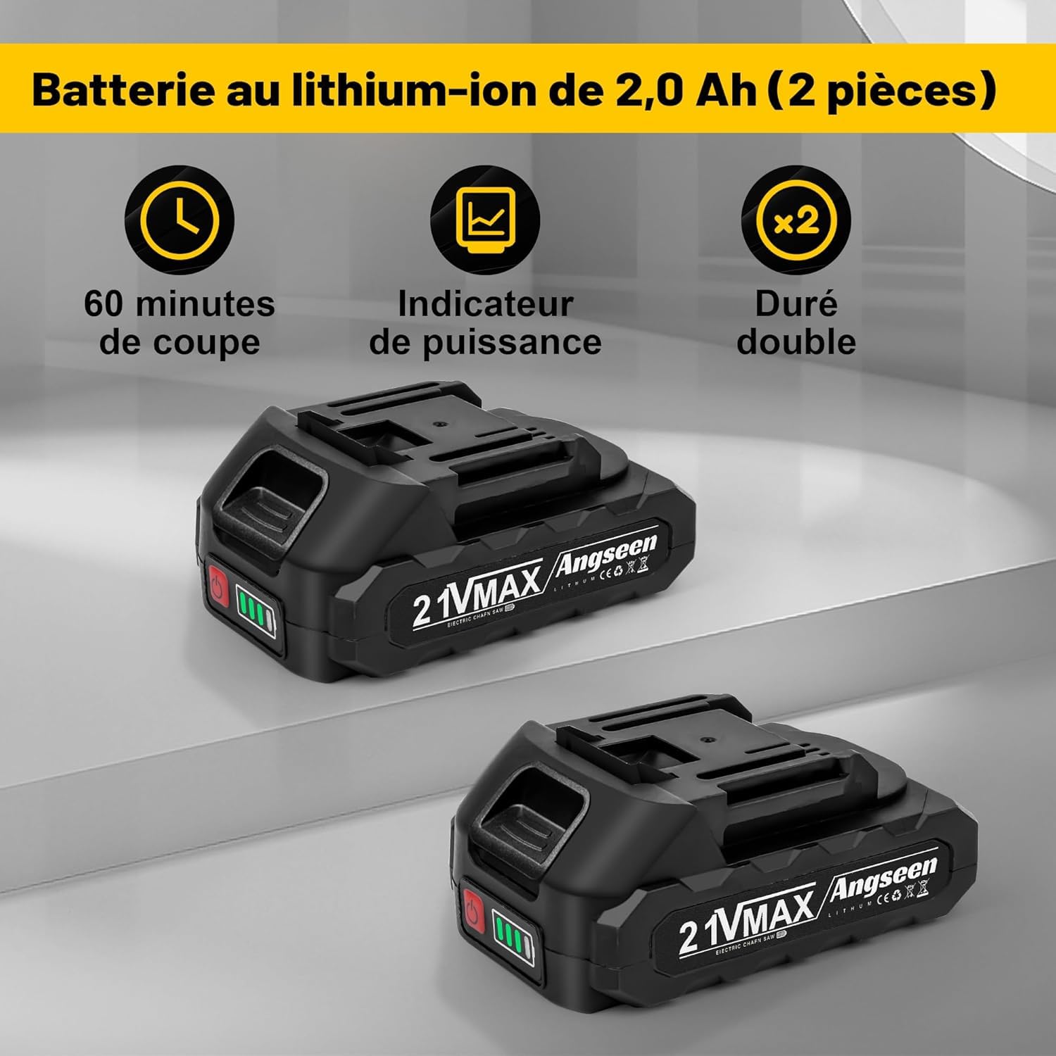 Mini motosega Brushless 6 Inch, sega elettrica senza fili con 2 batterie e catene, piccola motosega con serratura di sicurezza per taglio del legno e potatura degli alberi, adatta per anziani