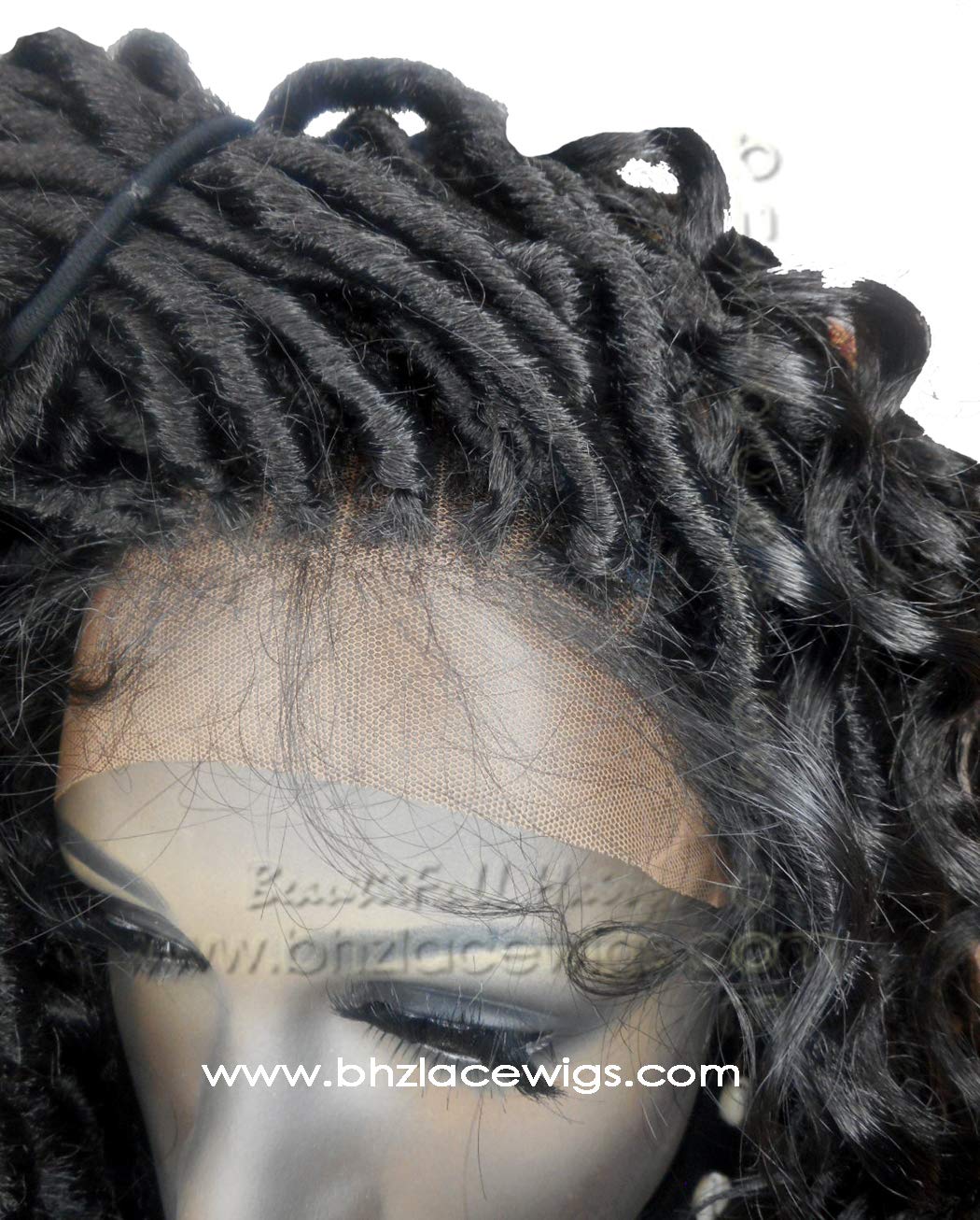 EXCLUSIVE! Black goddess locs faux locs dread lock Lace Front Wig black locs lace front wig braided wig Fully Hand twisted Lace Wig