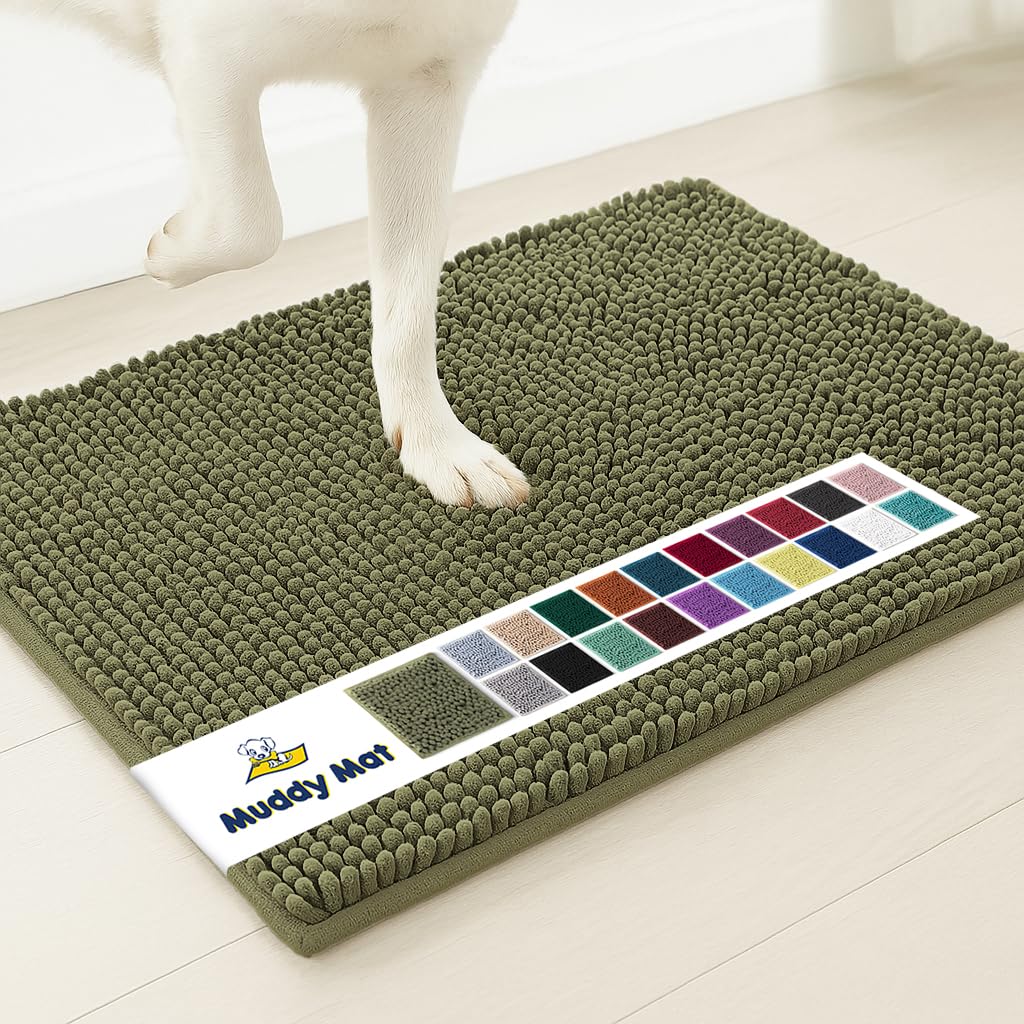 Muddy Mat® | Super Absorbent Door Mat Indoor, Microfiber Quick Dry Chenille Entryway Rug, Non-Slip Front Door Mat, Indoor Mats for Entryway, Machine