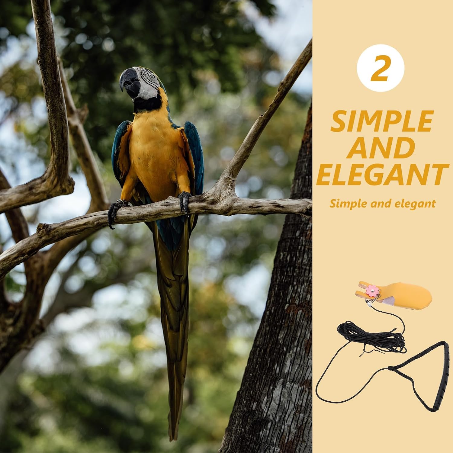 ERINGOGO Bird Parrot Diaper Flight Suit with 4m Leash Soft Breathable Suede Pet Bird Costume and Cockatiels for Hiking and Travel