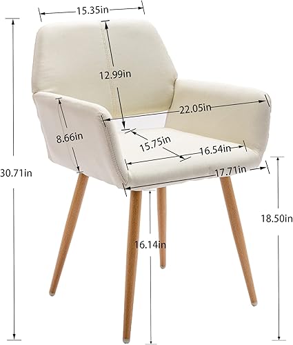 Miniatura 3 de KCC Silla de escritorio peluda moderna para computadora, silla de piel sintética para adolescentes, silla giratoria sin ruedas con respaldo medio