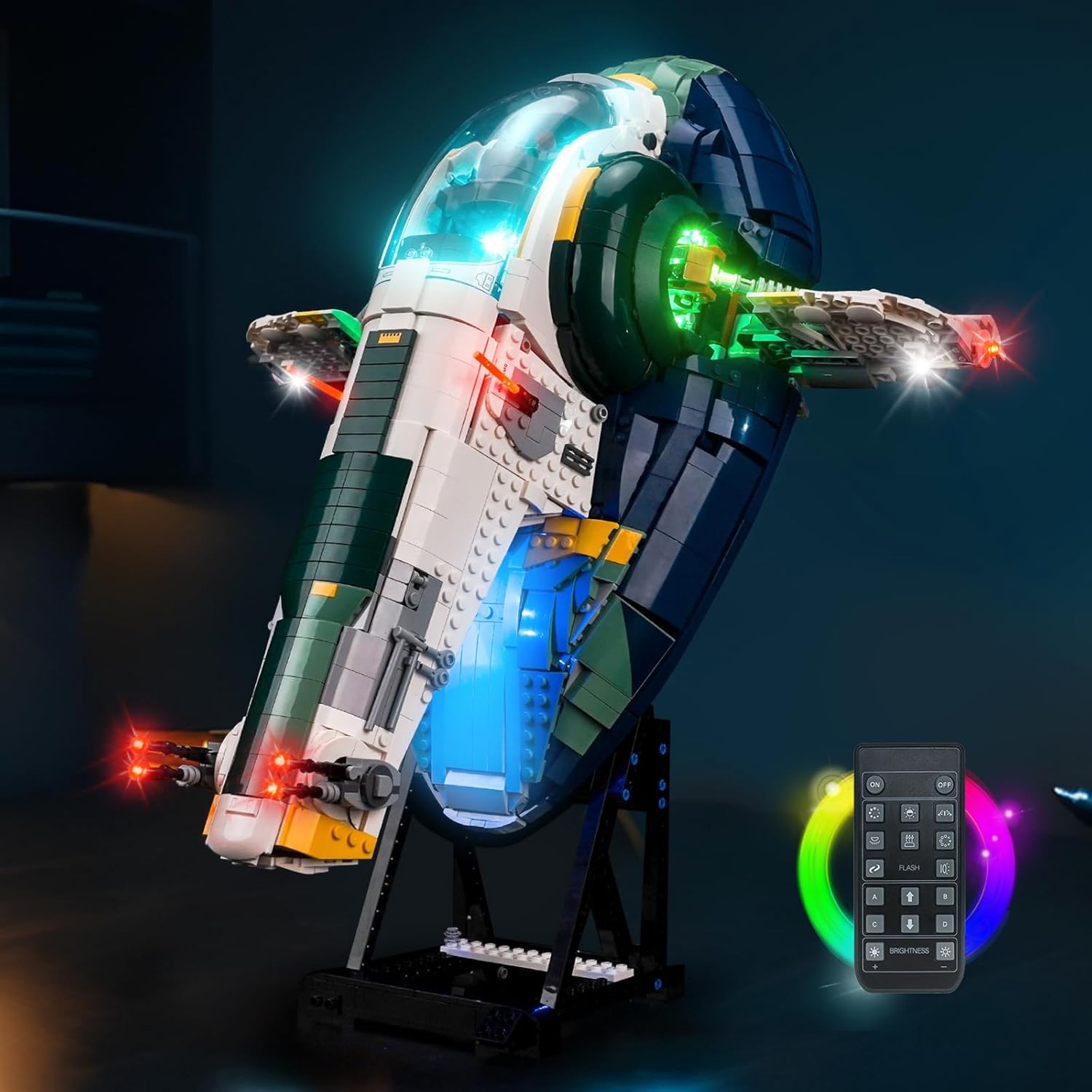 LED Lighting Compatible with Lego Jango Fett’s Firespray-Class Starship 75409，Light Kit Compatible with Lego 75409, NOT Included The Model Set - JUST Lights