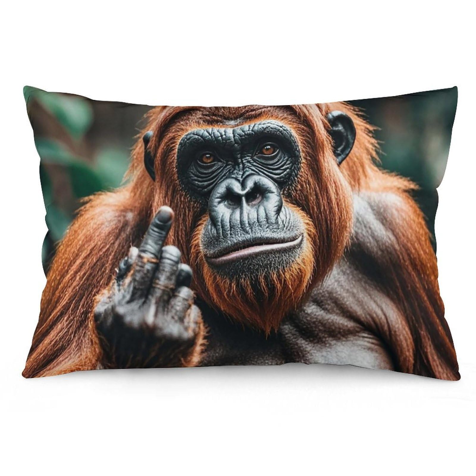 FodPand Decorative Throw Pillow Covers 12x20 Short Plush Gorillas Body Pillowcase Cushion Cases with Invisible Zipper Rectangle Lumbar Pillow Shells for Sofa Couch Chair Bed Home Decor