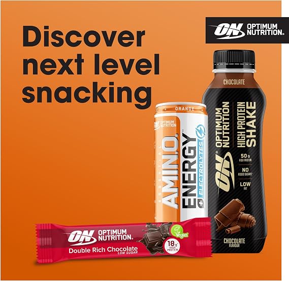 Optimum Nutrition Essential Amino Energy + Electrolytes, Ready to Drink Sugar Free EAA Energy Drink with Electrolytes and Caffeine, Workout Supplement for Men and Women, Orange, 24x250 ml