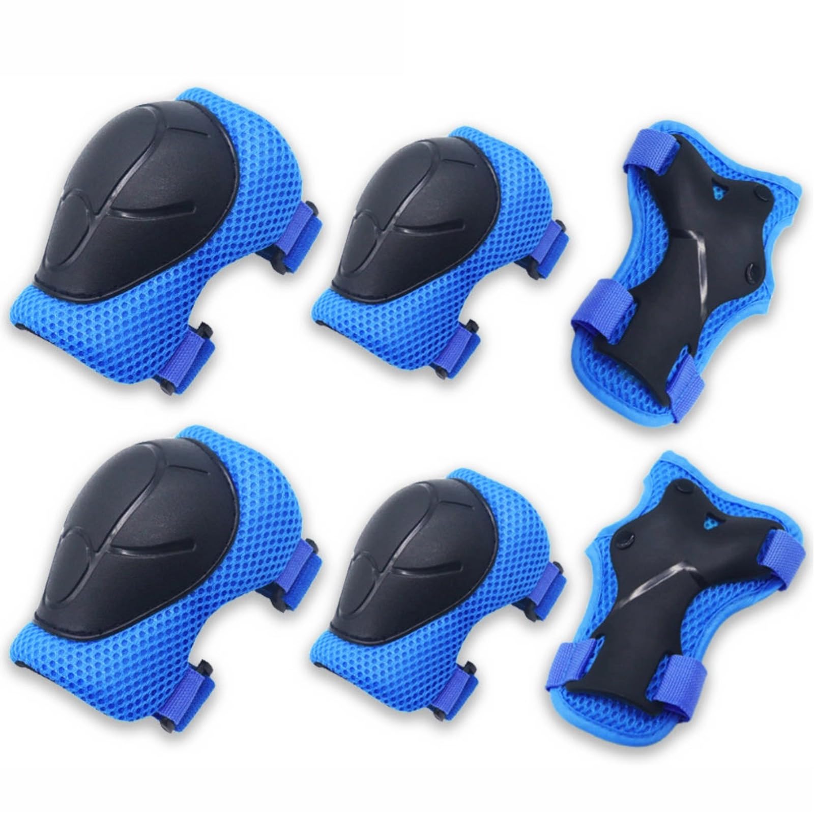 Genouillère Enfant Roller 6 en 1 Protection Skateboard Velo avec Coudières et Protèges-Poignets