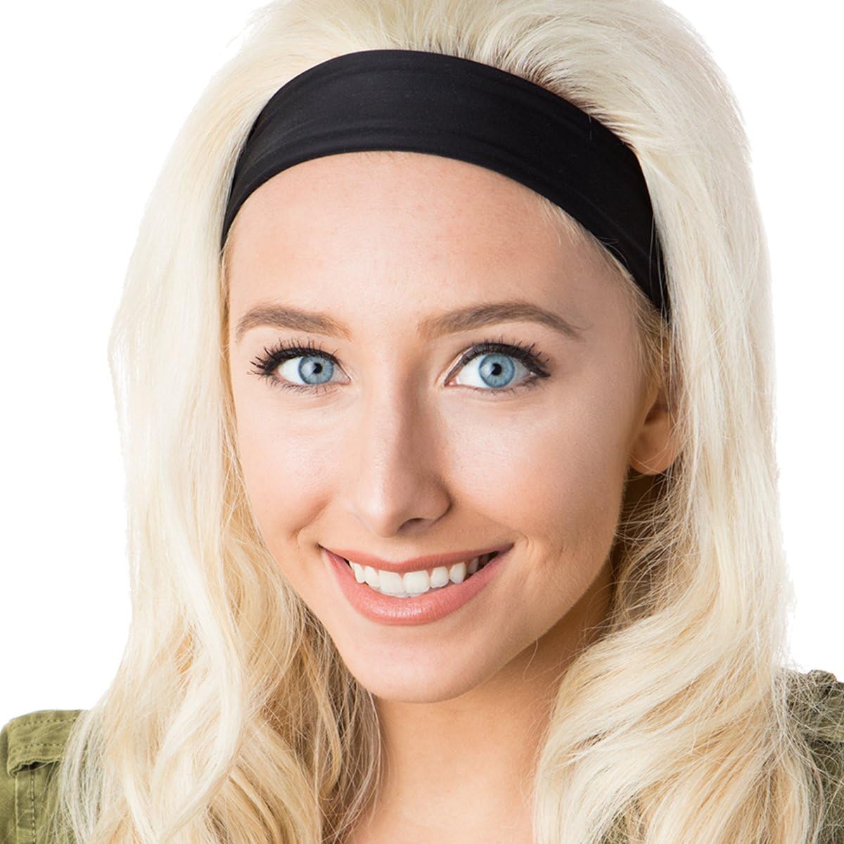 Hipsy Xflex Basic Adjustable & Stretchy Wide Softball Headbands for Women Girls & Teens