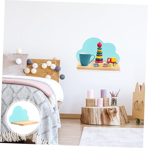 Miniatura 4 de DECHOUS Soporte de pared de madera en forma de nube de diseño simple para organización de habitación