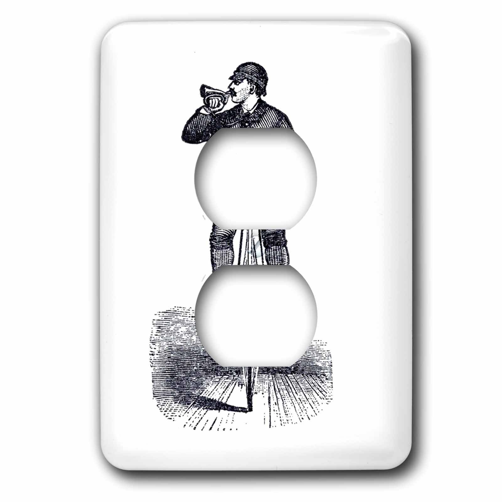 Double prise de courant image homme vélo plaque de finition robuste