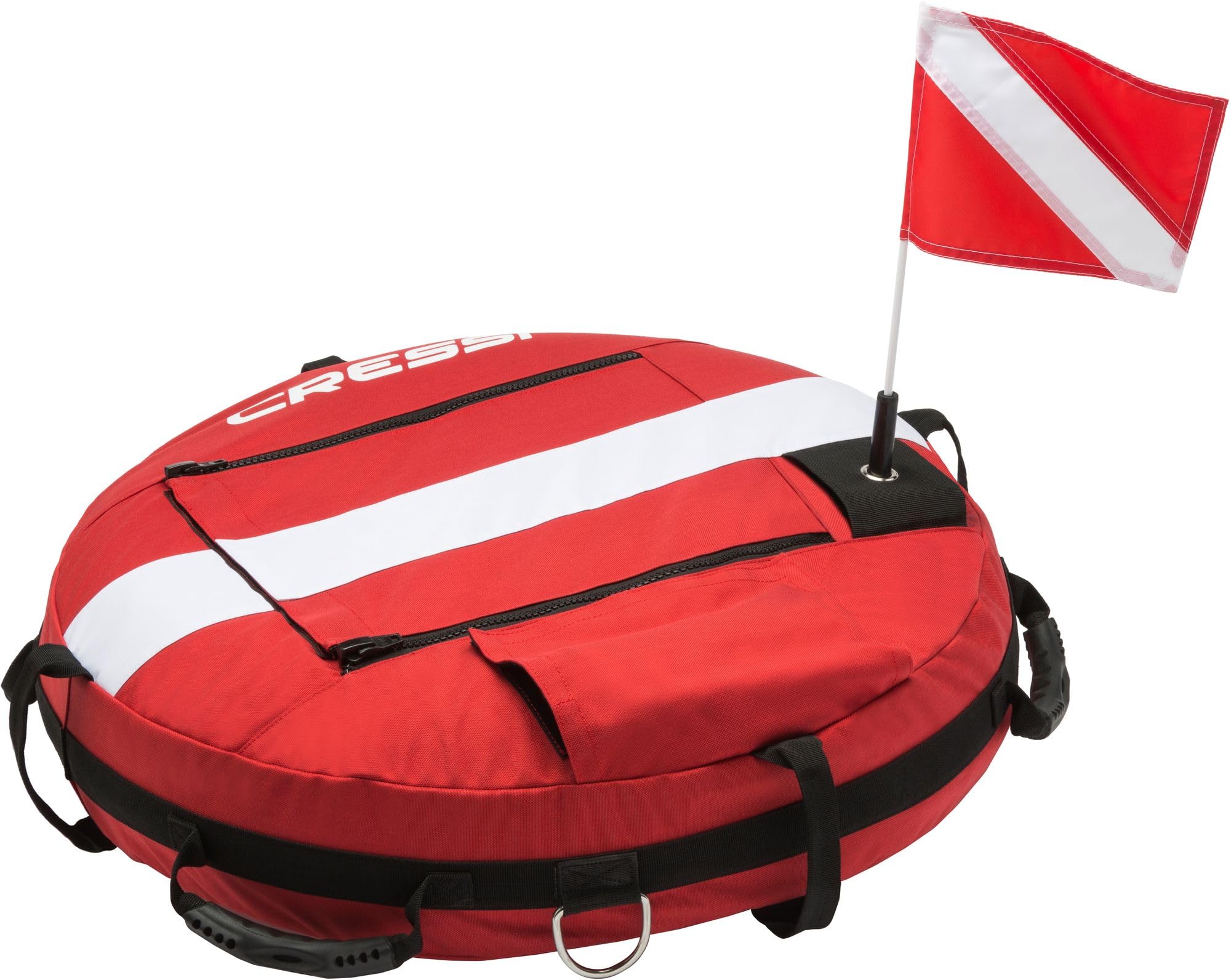Cressi Freediving Buoy Unisex Signal Buoy Dedicated to Freediving and Scuba Diving, Swimming, Water Activities, High Visibility, Red and White, One Size