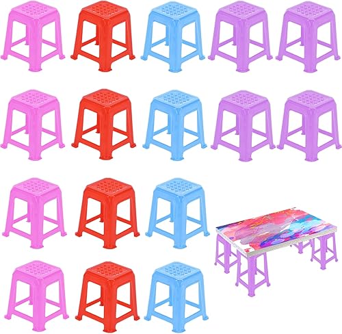 Soporte de pintura de 16 piezas, soportes de lona para pies de lona, mini soportes de lona fluida que no se saltan, soportes de soporte de lona de