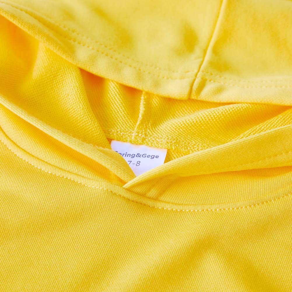 Spring&Gege - Sudaderas suaves, lisas y clásicas con capucha para niños y jóvenes (2-12 años)