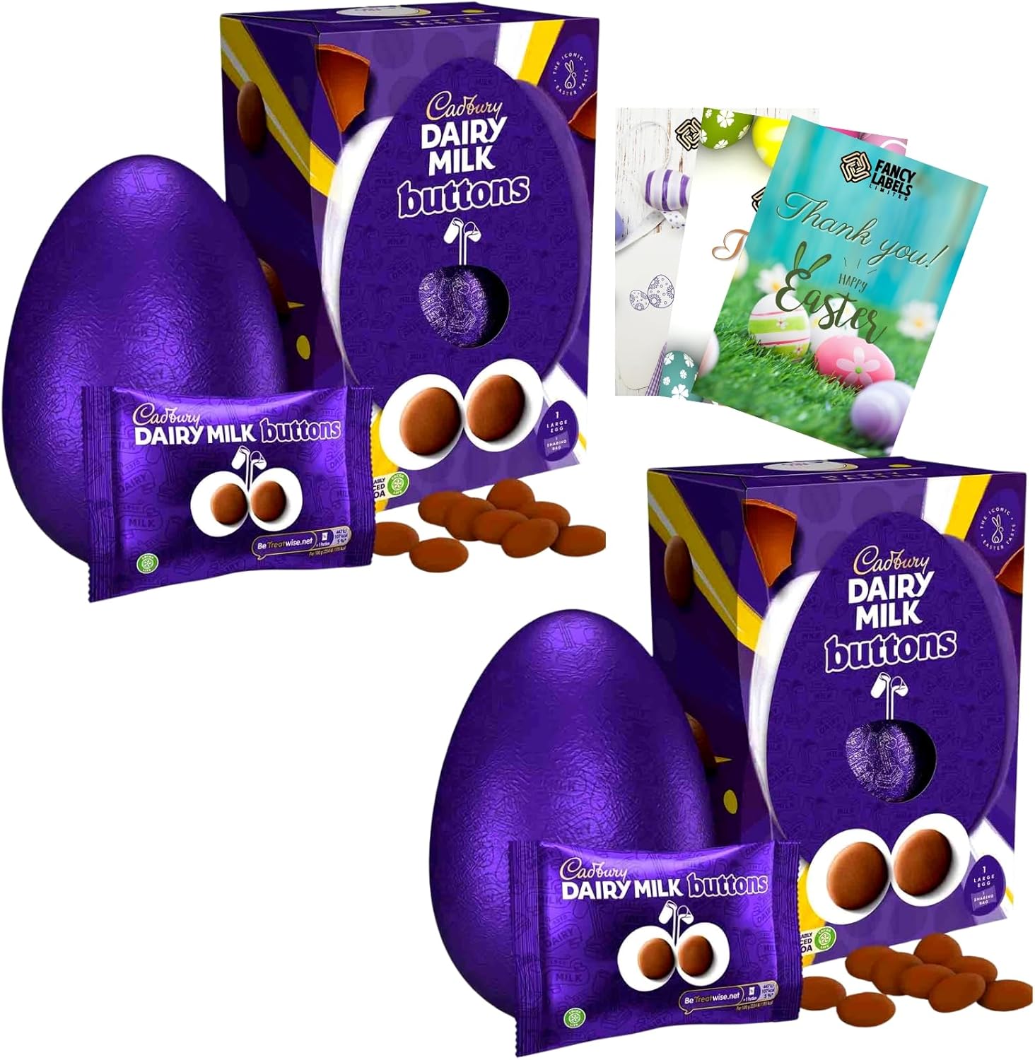 Easter Egg Chocolate Multipack with 2x Dairy Milk Buttons Large