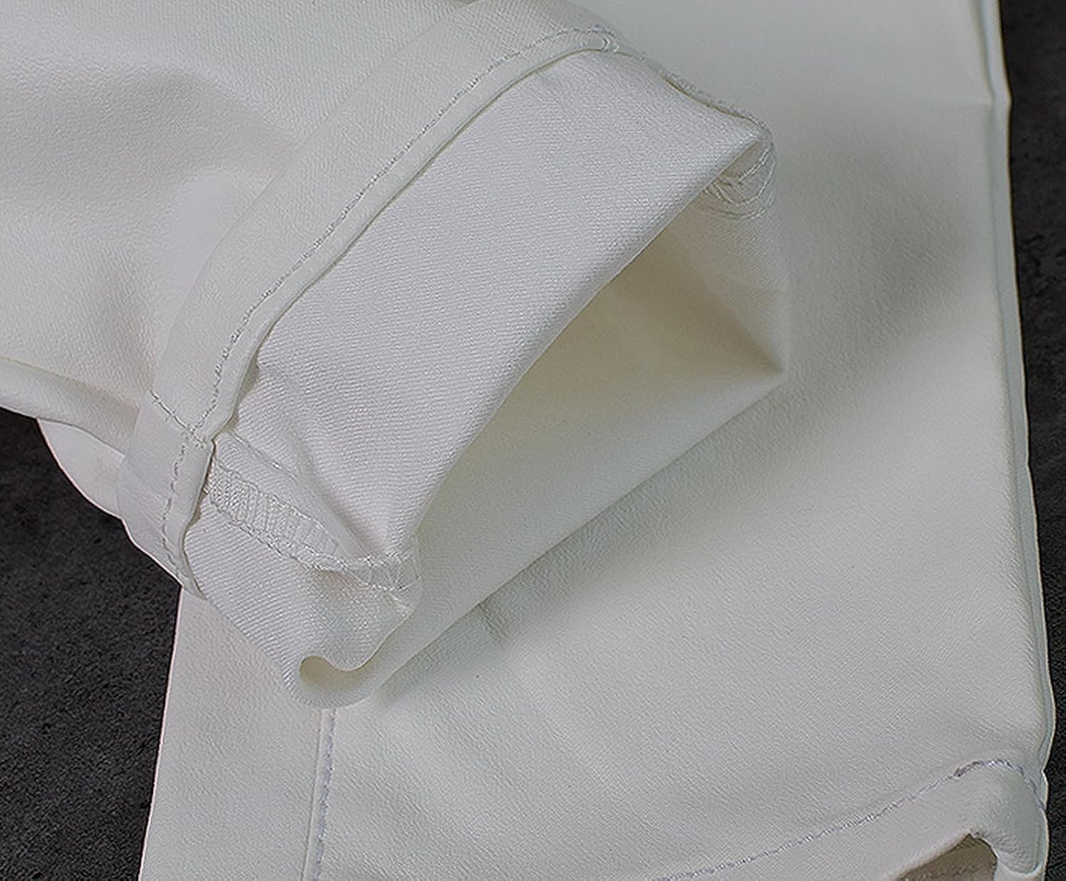 Black Pants PU Leather Coated Denim Pants for Women Sexy Tight Stretchy Rider Leggings - Image 8