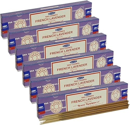 Vista 134 de Satya Sai Baba Nag Champa - Varitas de incienso de 0.53 oz y soporte - Paquete de 6 (aproximadamente 90 varillas)