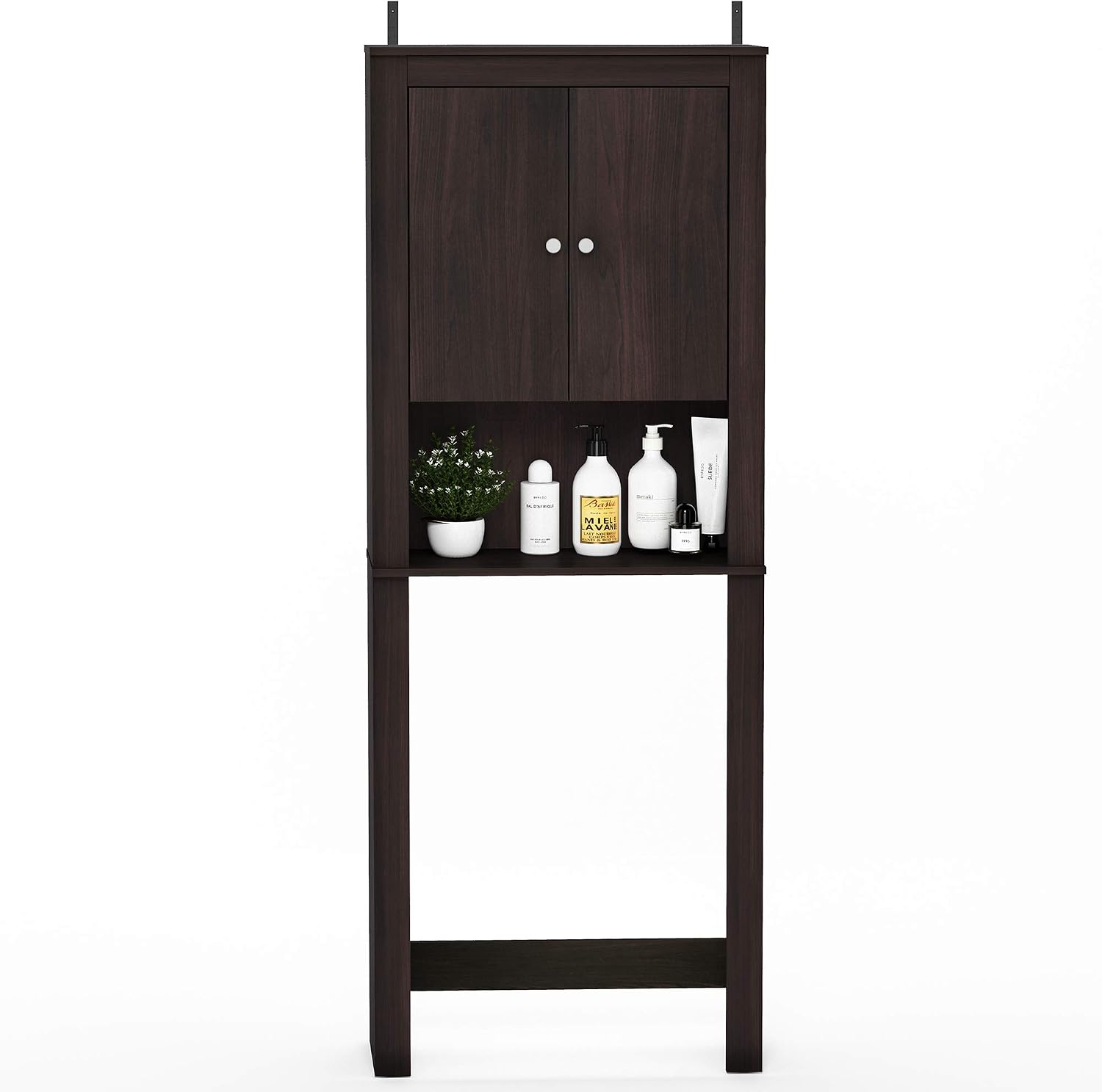 Furinno Indo Double Door Bath Cabinet, Espresso