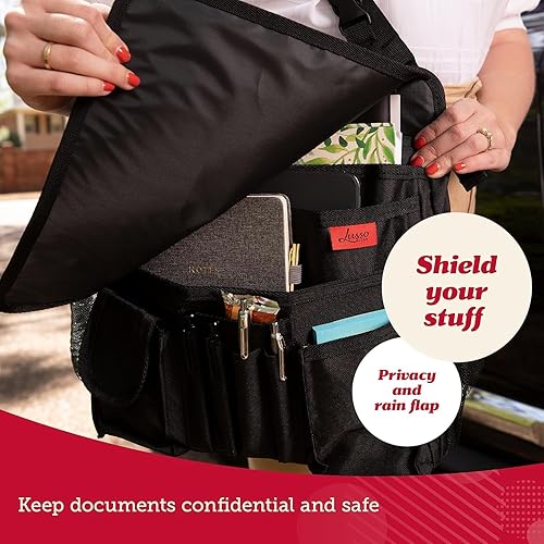 Vista 7 de Lusso Gear - Organizador de asiento delantero de automóvil Negro