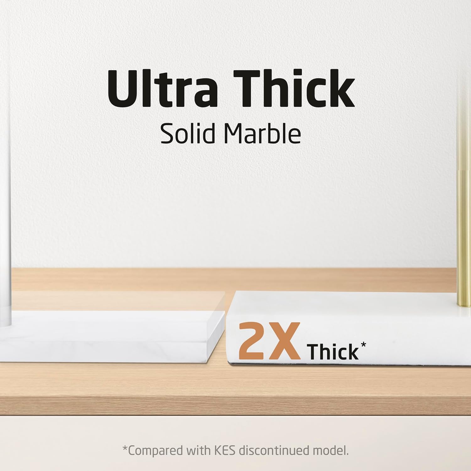 KES Gold Hand Towel Holder for Bathroom, Countertop Standing Swivel Towel Rack with Marble Base, Hand Towel Holder Free Standing 18/8 Stainless Steel Brushed Gold, BTH233-BZ