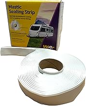 W4 Mastic Sealing Strip for Caravans & Motorhomes White 32mm – Weatherproof Sealant for Overlap Joints, Awning Rails, Roof-Lights, Window Surrounds & External Trims, Durable & Easy to Apply