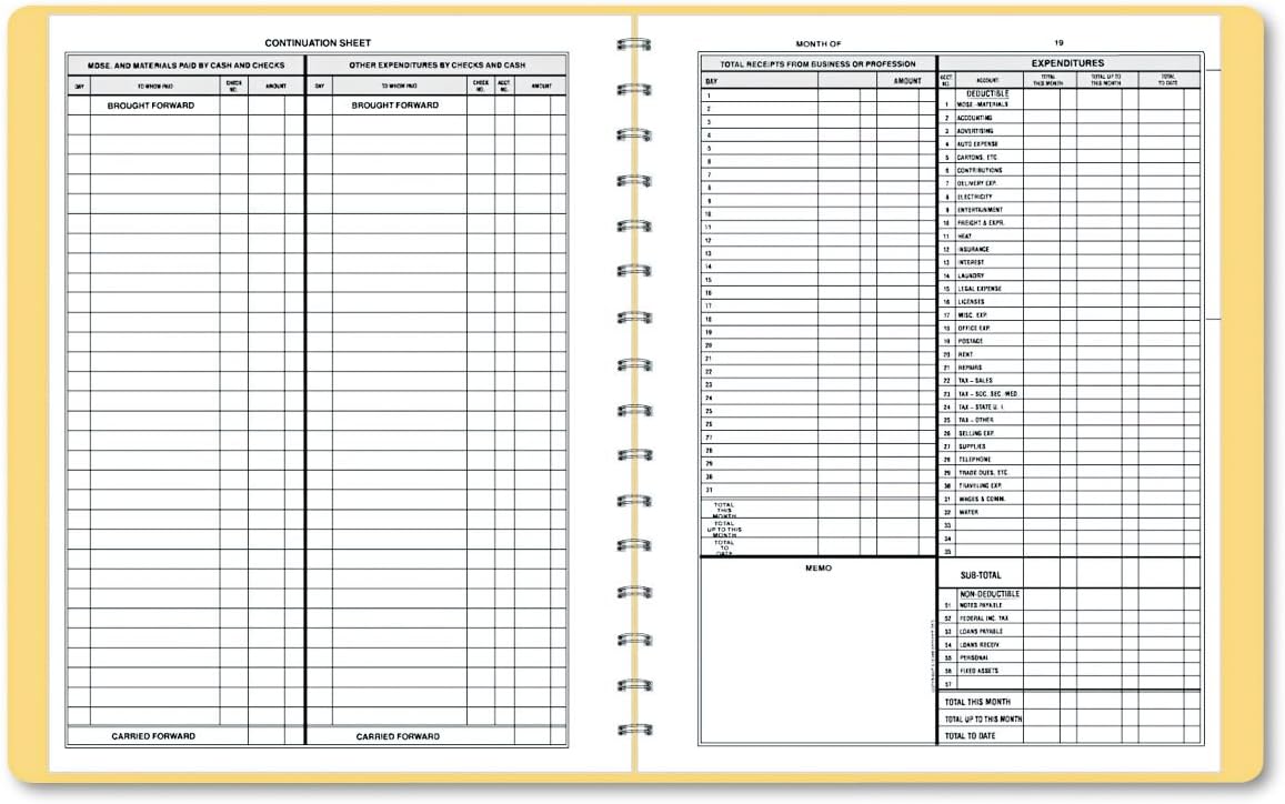 Dome 612 Bookkeeping Record, Tan Vinyl Cover, 128 Pages, 8 1/2 x 11 Pages