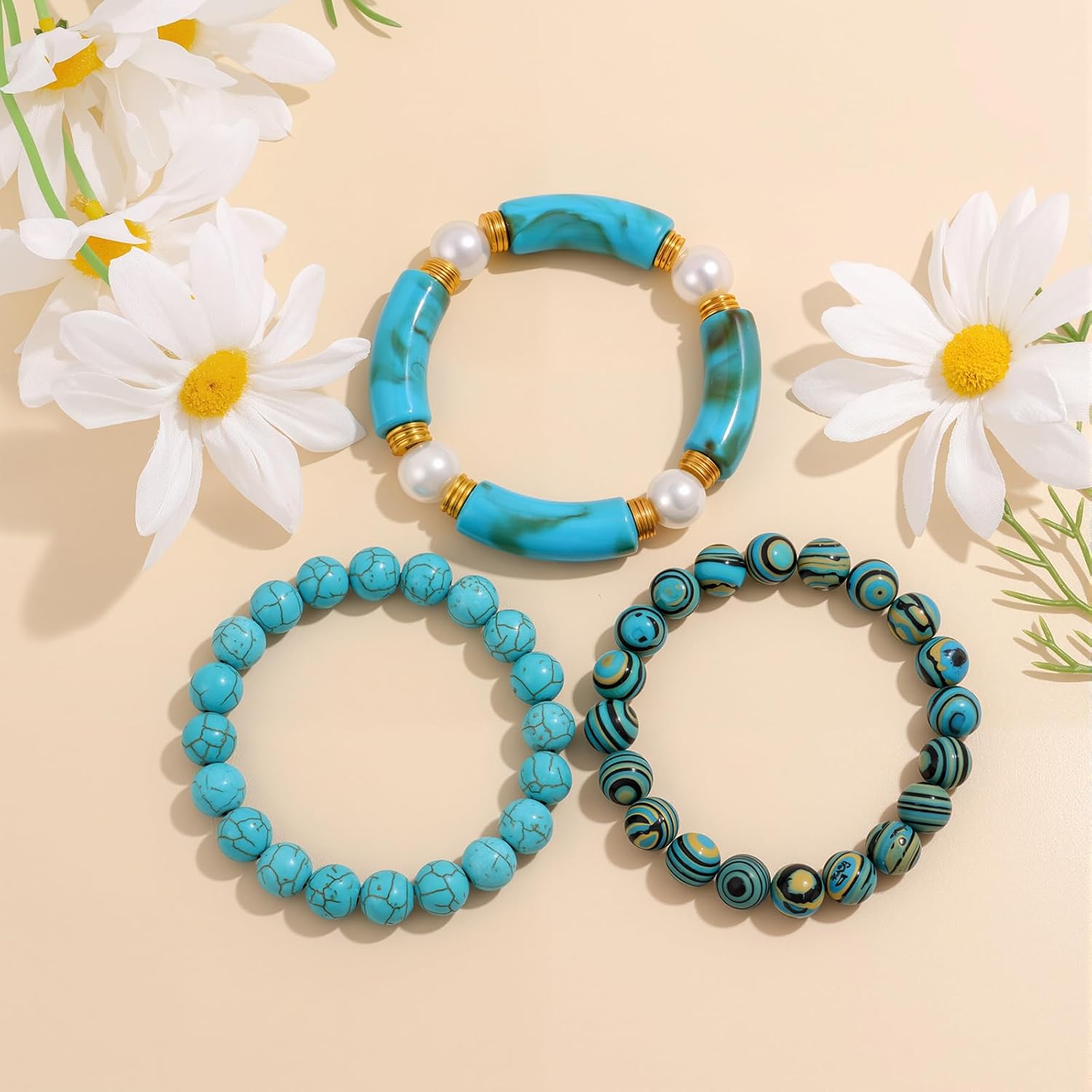 Tube Bangle Bracelets for Women Men 10MM Natural Crystal Healing Bracelet Inspirational Gifts for Women Men - Image 5