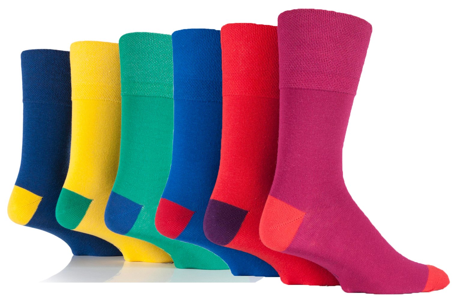 SockShopGentle Grip Mens Colourburst Socks Pack of 3