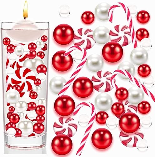 6054 cuentas de agua de relleno de jarrón de Navidad, perlas flotantes de gel de agua para relleno de jarrón, centros de mesa, decoración de fiesta