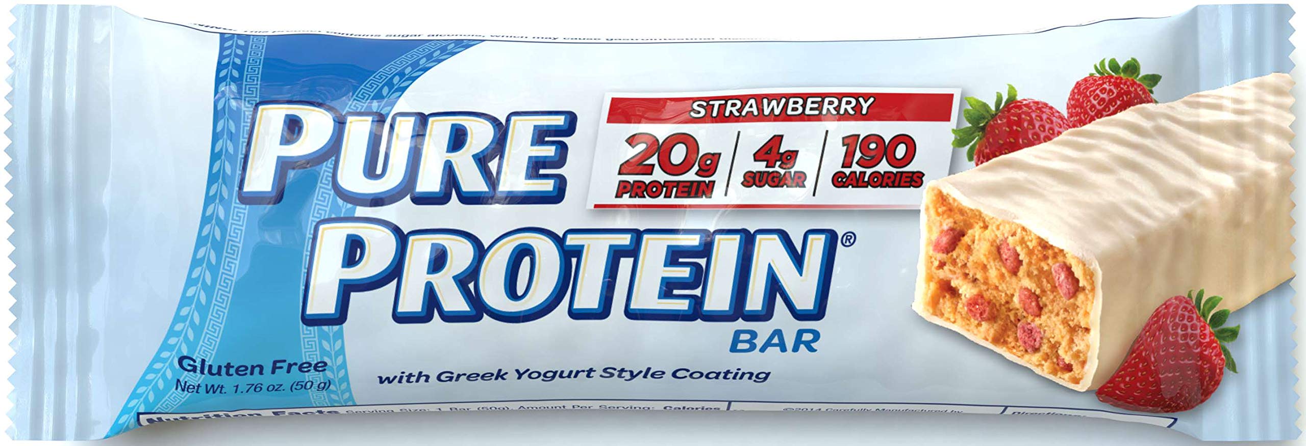 Pure ProteinStrawberry Greek Yogurt, 6 Bars, Total Weight 10.58 oz (Pack of 2)