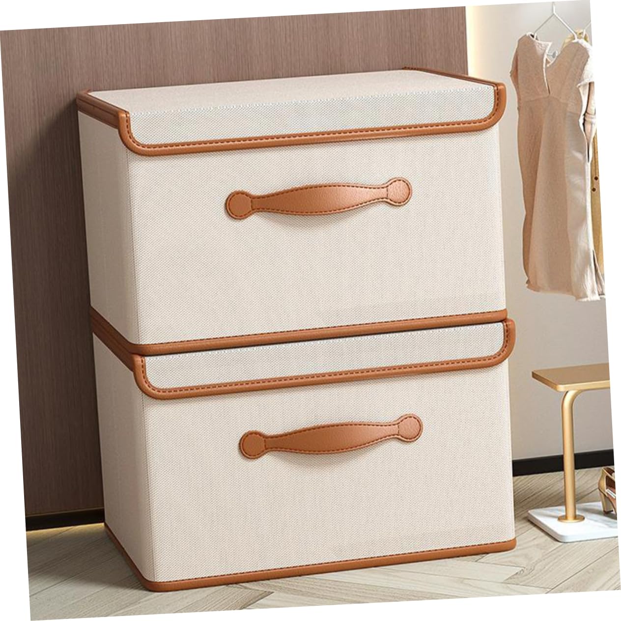 Zerodeko Faltbare Aufbewahrungsbox Mit Deckel Aus Stoff Für Kleidung Decken Und Accessoires Für Wohnzimmer Schlafzimmer Und Bad Platzsparend Und Leicht Transportierbar