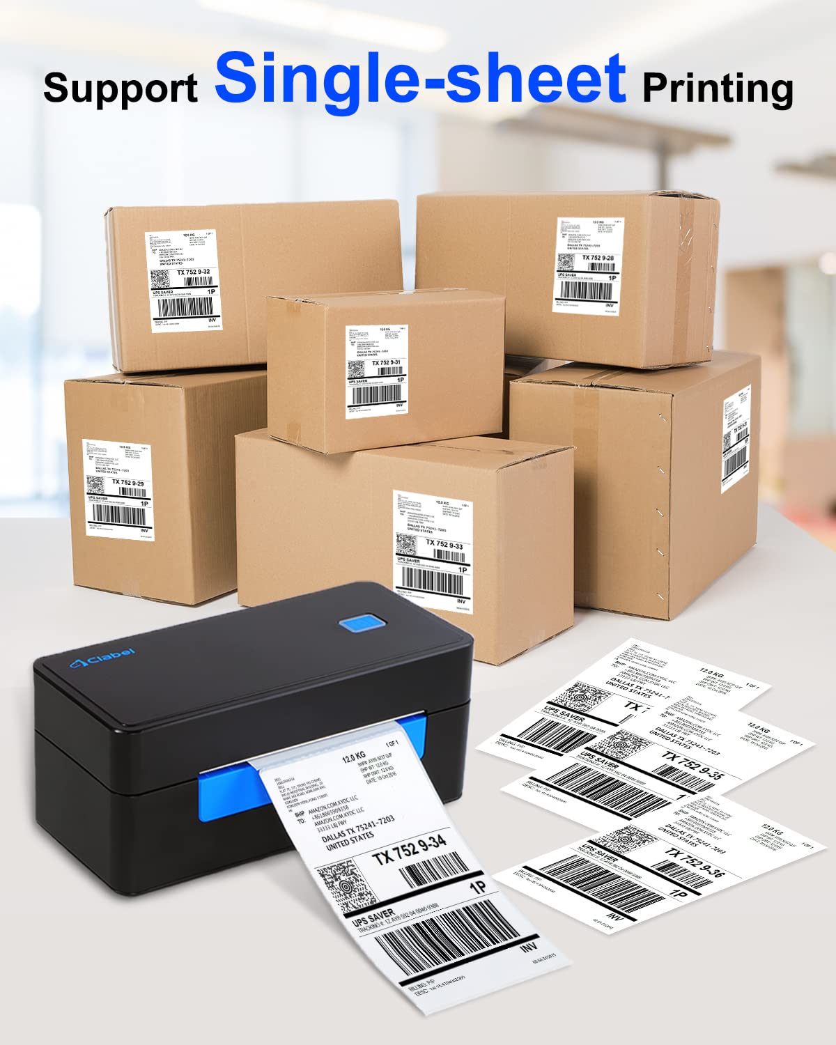 CLABEL CT428S Thermal Label Printer, 4x6 Shipping Label Printer