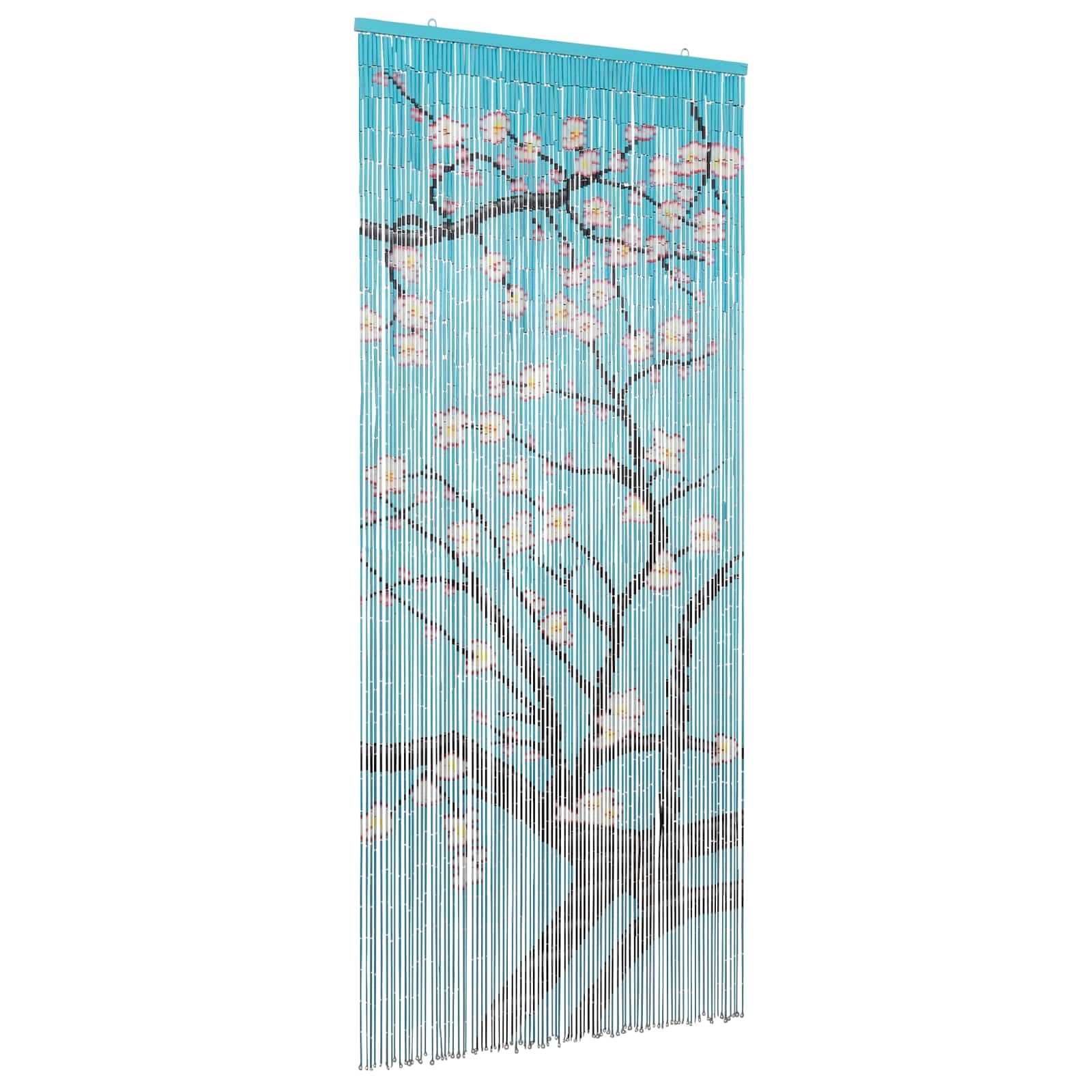 vidaXL Rideau de porte anti-insectes multicolore 200 x 90 cm Bambou, Rideau en bambou, barrière décorative intérieure, séparateur beige multicolore, élégant pour patio