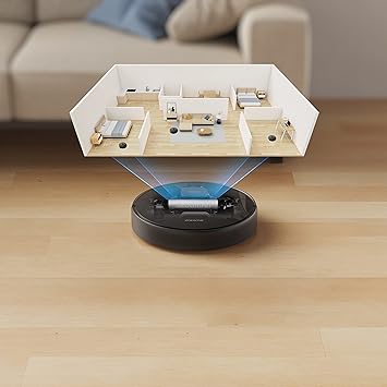 D9 MAX Robot Aspirador, LDS Laser Mapping y Slam Algoritmo de Navegación, Potencia de Succión 4000 Pa, 150 Minutos de Tiempo de Ejecución, Alexa, Mapeo Inteligente para Alfombras, Color Negro1