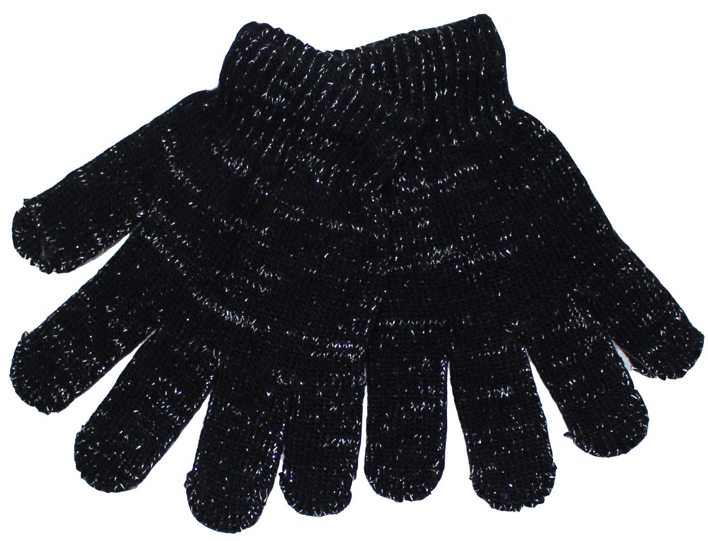 TeddyTs Children's Glitter Knitted Gloves (Burgundy With Glitter)