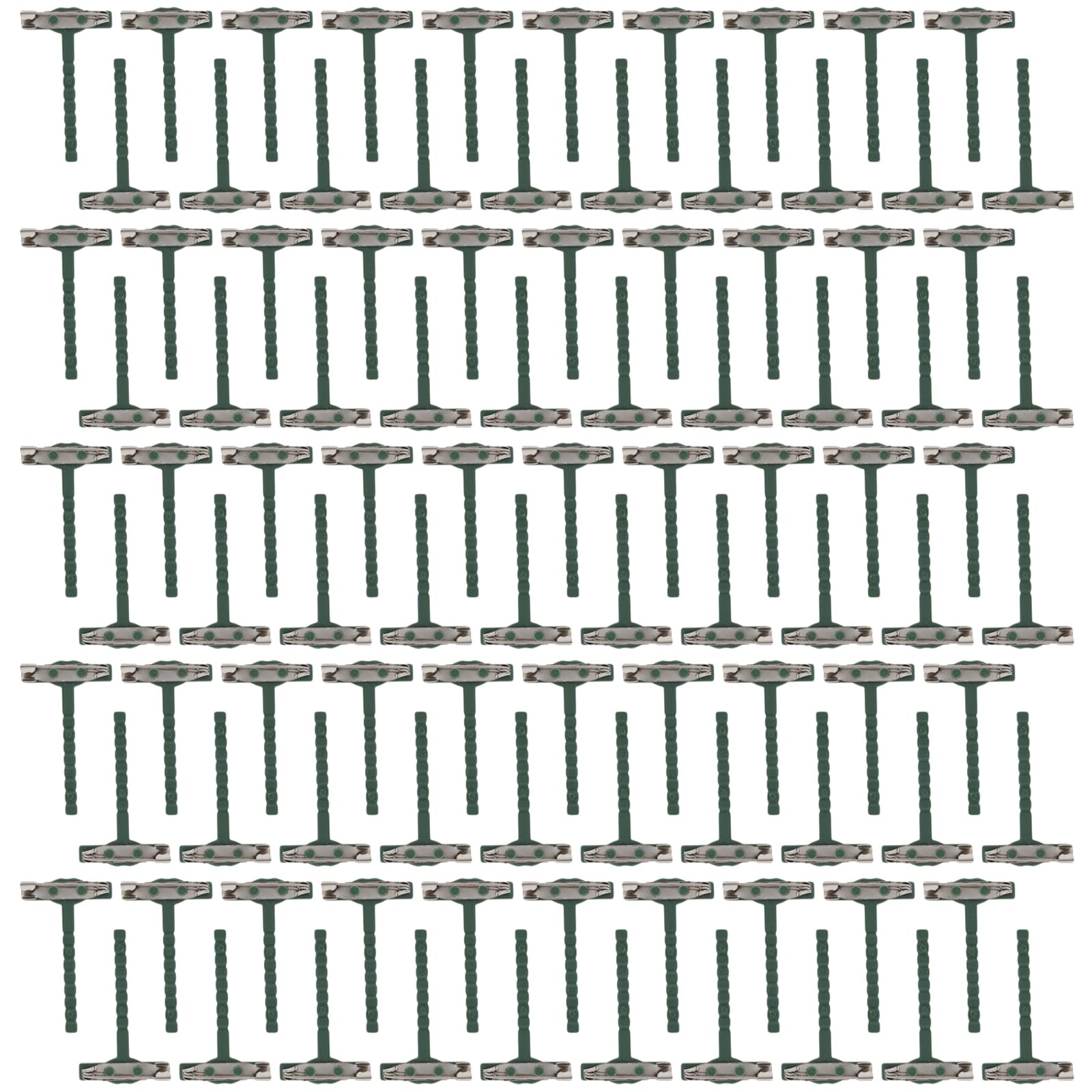 Green 100 Pieces T-Shaped Plastic Corsage Safety Pins Buttonhole Boutonniere Corsages Wedding Brooch Corsage Breastpin